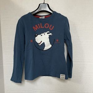 TINTIN Boys Milou Long-sleeve T-shirt size 4